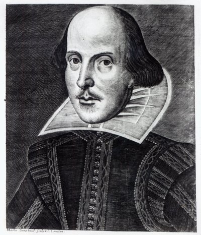 Portrait of William Shakespeare, Engraved by Martin Droeshout, 1623 by English School